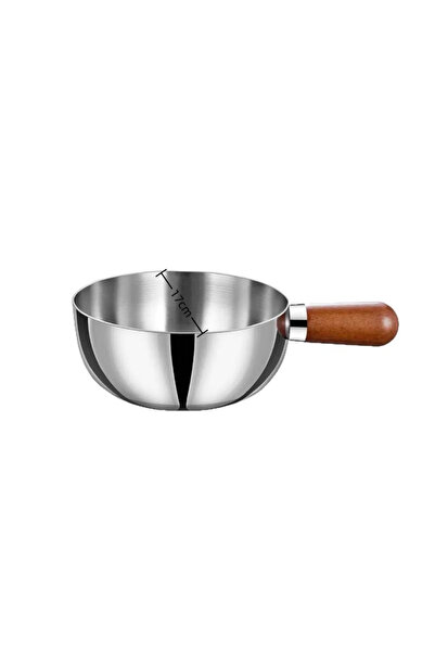 Choice 2 New 1PC Single-person Pot Stainless Steel Bowl Wood Handle Fruit Sal...