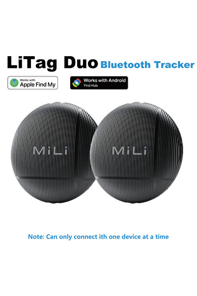 choice2 black 2pcs LiTag Duo Tracker Tag MiLi Smart Tag Item Finders Compatib...