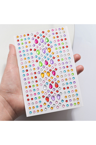 Choice6 NK-LT-119 1pc 3D Colorful Star/Flower Face Diamond Sticker Bling Rhin...