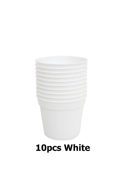 Choice 10pcs White 10pcs 7x7cm Mini Circular Succulent Plant Seedling Pot Ind...