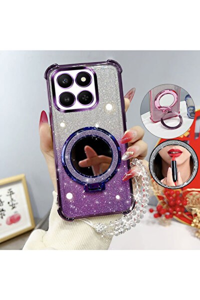 Choice8 Honor 400 Smart Case & Strap Purple Glitter Four-Corner Shockproof Ph...