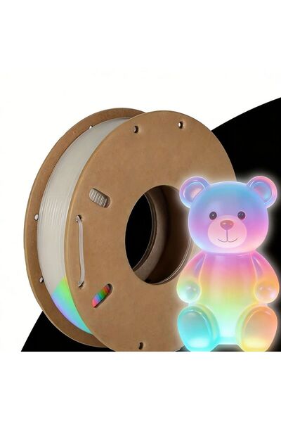 Choice4 pla white to rainbow PLA glow white to rainbow 1.75mm 250g Filajoy3D ...