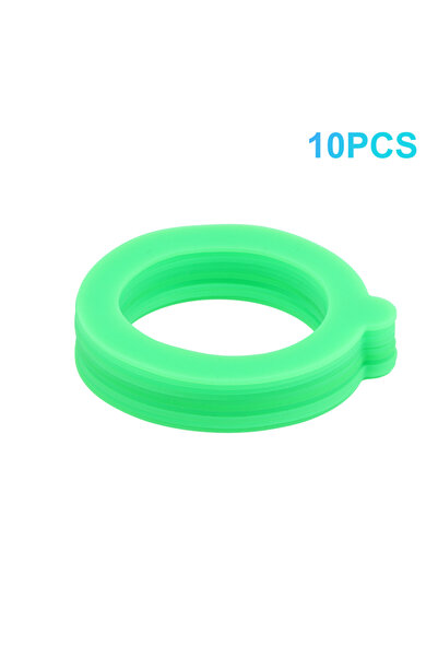 choice2 10pcs Green 10Pcs Replacement Gasket Airtight Silicone Seal Glass Jar...