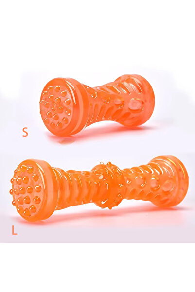 choice2 L Orange Tpr Squeaky Pet Chew Toy Durable Bite Resistant Dog Bone Tee...