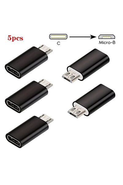 Choice1 black5 USB C Female to Micro USB Male Adapter (1/2/3/4/5/6-Pack), Mic...