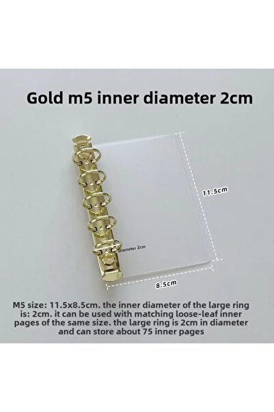 Choice M5 Gold 2cm M5 A7 Loose Leaf Side Insert Board Pad Secondary Ring DIY ...