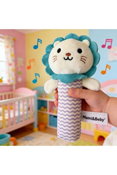 Choice3 Lion Baby Rattle Toy 0-12 Months, Multicolor Sensory Toy, Animal-Shap...
