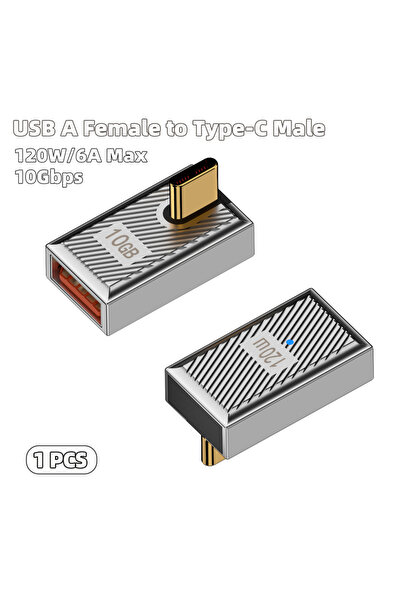 Choice6 120W AM-GM-ZW-YS USB C to USB 3.1 OTG Adapter 10Gbps Type C Male to U...