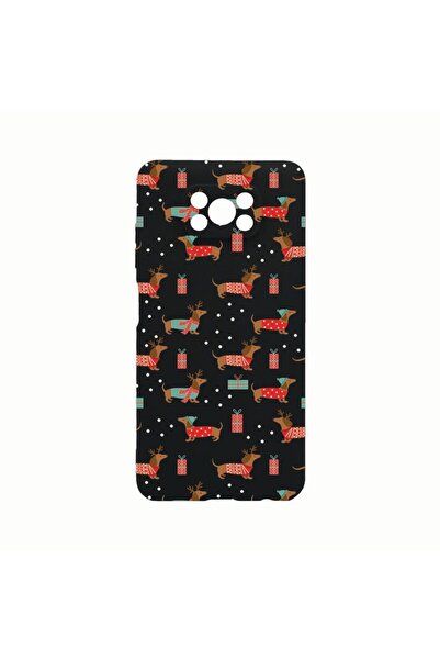 bestcase Силиконов калъф, съвместим с Xiaomi Poco X3 Pro, Дакел Коледа, Устой...