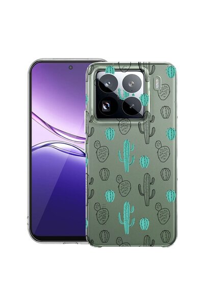 bestcase ¬Æ Husa Clear Slim Silicon Compatibila cu Xiaomi 15, Cactus, 2099961...