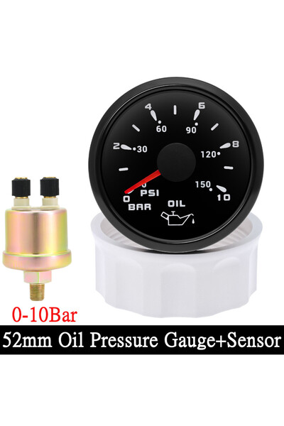 Choice5 with sensor 0-10Bar Marine Car Boat 52mm Oil Pressure Gauge+Sensor 0-...