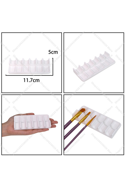 Choice4 HTL005-6-WH Painting Brush Rest Holder White Plastic Paintings Brushe...