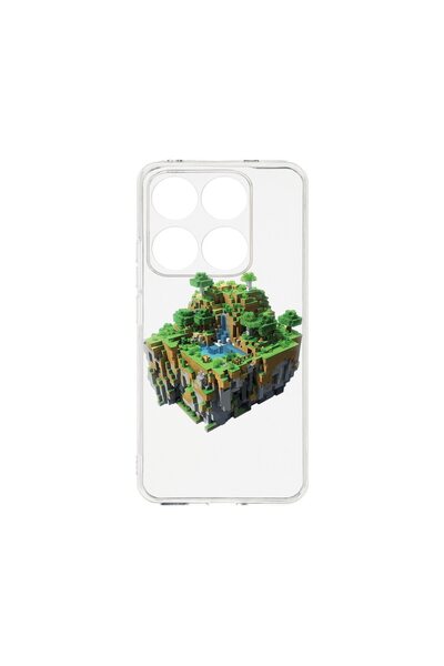 bestcase Husa pentru Xiaomi 14T, BestCase¬Æ Clear Silicon 2MM, Minecarft Worl...