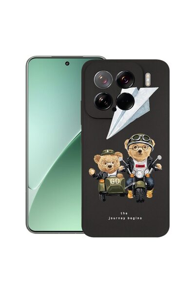 bestcase ¬Æ Husa pentru Xiaomi 15, Teddy On The Road, Slim Silicon 0.8MM, Ant...