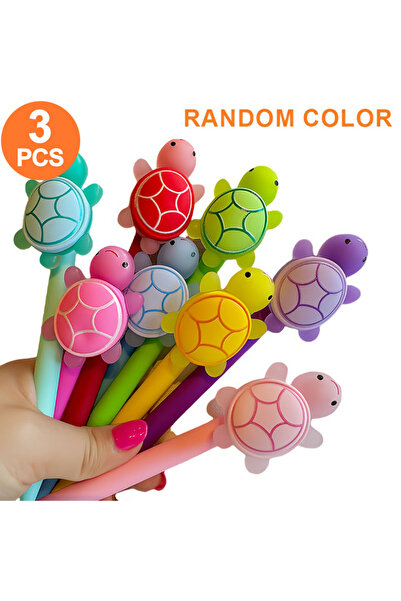 Choice Mixed Color 3 Turtle-Shaped Ballpoint Pens, Colorful Design, Creative ...