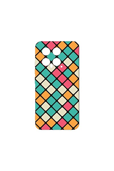 bestcase Премиум силиконов калъф, съвместим с Xiaomi 14, Мозайка, Тънък 1.2 м...