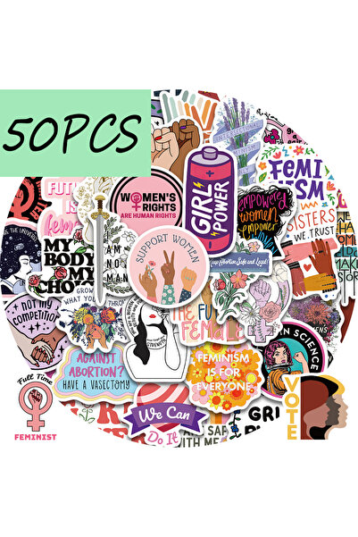 Choice 50PCS 50PCS feminist series stickers, suitable for decorating luggage,...