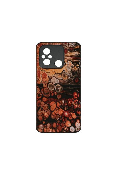 bestcase Λεπτή Γυάλινη Θήκη, Συμβατή με Xiaomi Redmi 12C, Μοτίβο Ξύλου, Χρώμα...