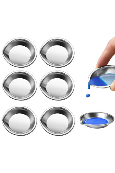 choice2 12pcs Stainless Steel Painting Palette Spouted Color Bowls Oil Paint ...