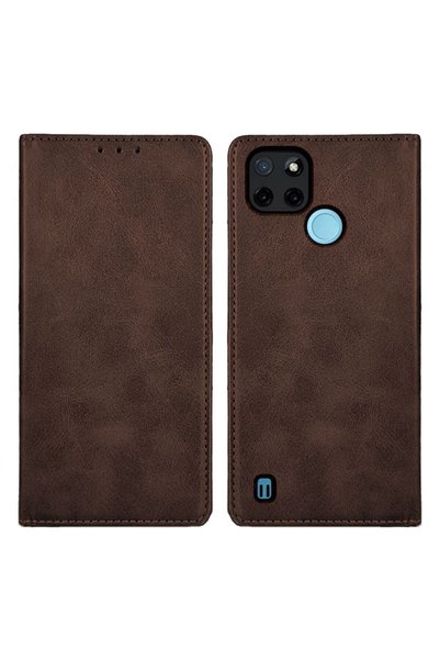 Sonique Θήκη Πορτοφόλι Vintage Magnet Wallet Realme C21Y / Realme C25Y Καφέ