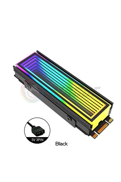 Choice1 Black M2 nvme Cooler ARGB Snow Infinite Mirror Design M.2 SSD Heatsin...