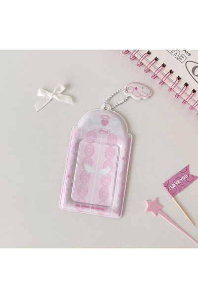 Choice pink INS Fashion Korean Girl 3inch Idol Photo Storage Card Holder Cute...