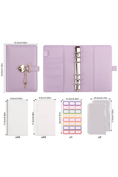 Choice3 A5 3 1 Mpc budget card 2 books+2 zipper bags+2 stickers A5 love lock ...