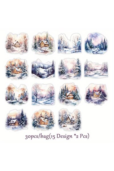 Choice4 5 30 Pcs/set Forest Series Stickers INS Handmade DIY Materials Decora...