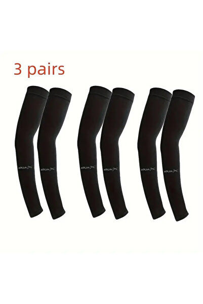 Choice1 Black 3 Pair of Breathable Sun Protection Sleeves - Breathable & UV P...