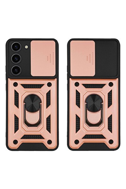 Sonique Θήκη Ring Armor CamPro για Samsung Galaxy S23 Ροζ Χρυσό