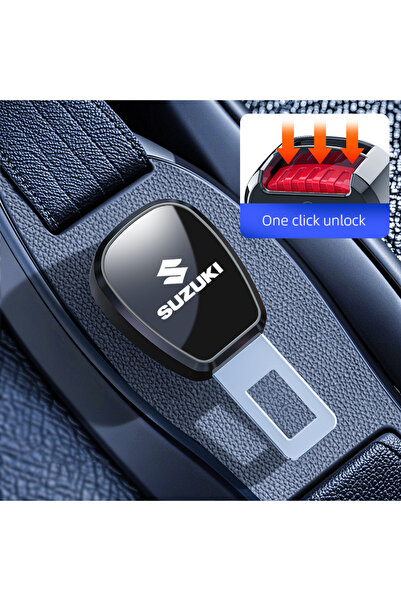 Choice3 مشبك حزام أمان معدني أسود لسيارات سوزوكي سويفت وجيمني وإجنيس وألتو وSX4
