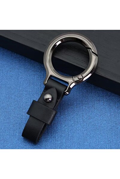 Choice black-2 Titanium Alloy Cowhide Leather Keychain Waist Belt Buckle Cara...