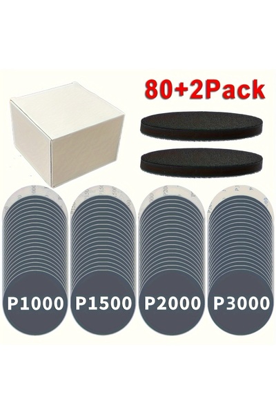 Choice Box-82pcs 80pcs 5 Inch 125mm Hook & Loop Sanding Discs Set, 1000/1500/...
