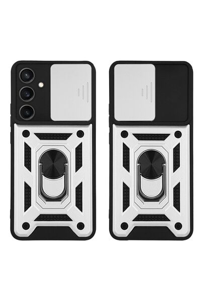 Sonique Θήκη Ring Armor CamPro για Samsung Galaxy S23 FE Ασημί