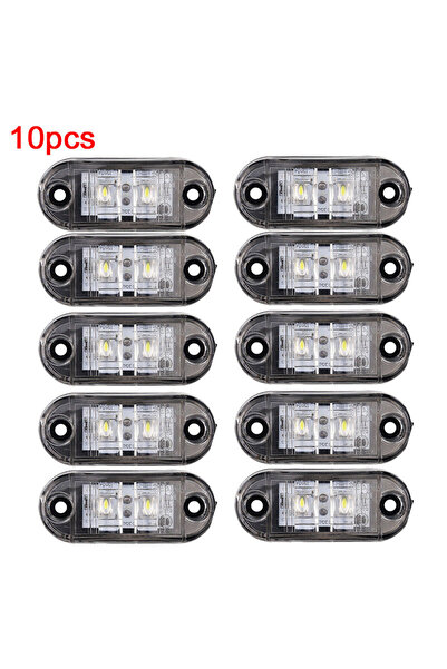 Choice6 10pcs White 10PCS Warning Lights LEDs Diode Light Trailer Truck Yello...