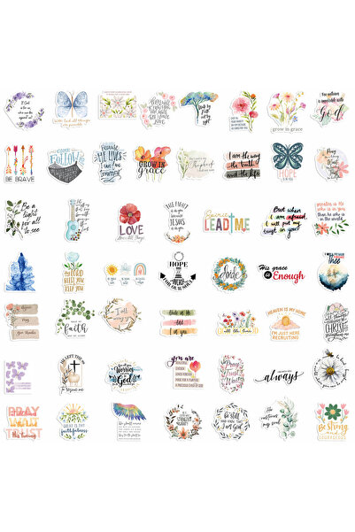 Choice 50PCS 50Pcs New Jesus Phrase Bible Inspirational Quotes Graffiti Stick...