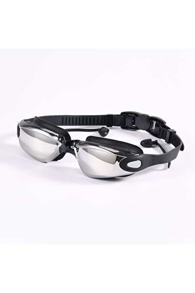 Choice black Swimming Goggles Adult Myopia Swimming Goggles One-piece Earplug...