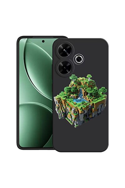 bestcase Husă pentru Xiaomi Redmi 13x cu Design Minecraft World, TPU Mat Ultr...
