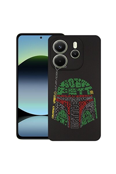 bestcase ¬Æ Husa pentru Xiaomi Redmi Note 14, Calligraphy Boba Fett, Slim Sil...