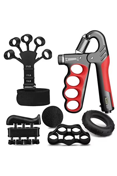 Choice1 6pcs Set 5-100KG Adjustable Hand Gripper, Wrist & Forearm Strengthene...