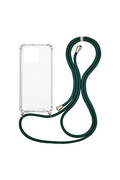 Sonique Θήκη Σιλικόνης με Κορδόνι Armor Clear Xiaomi Redmi 10C Πράσινο Σκούρο
