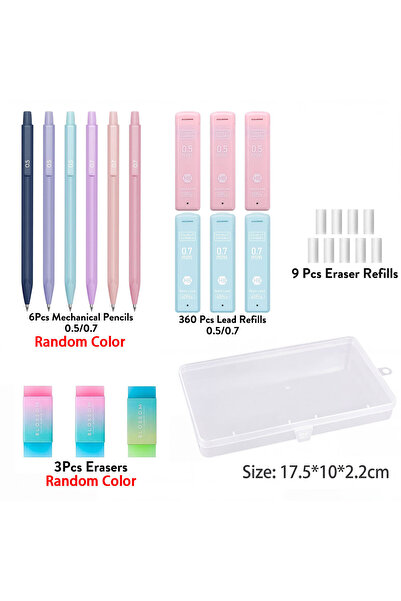Choice1 Set B as picture Cute Mechanical Pencil Set 6 Pastel Mechanical Penci...