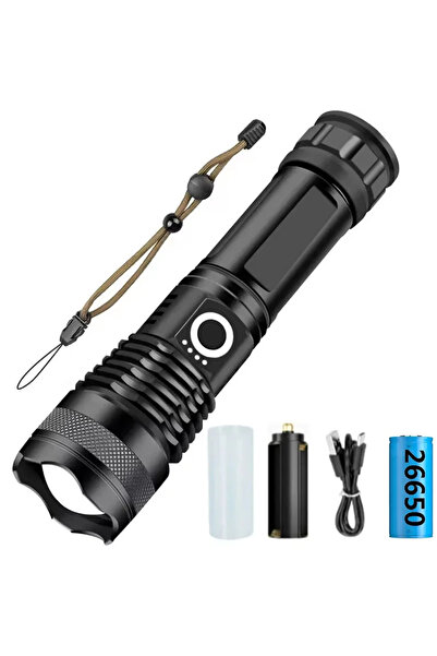 Choice1 X71 26650 battery Powerful LED Flashlight USB Rechargeable Hand Light...