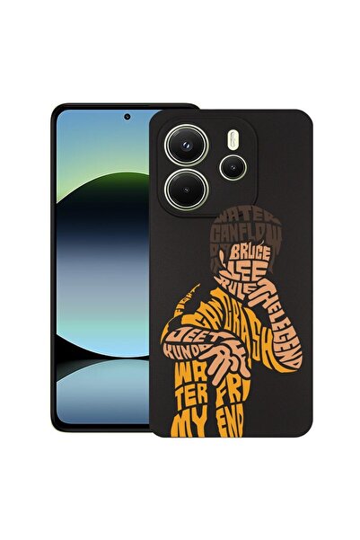 bestcase Калъф за Xiaomi Redmi Note 14, Калиграфия Брус Лий, Тънък силиконов ...