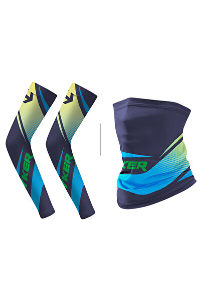 Choice10 blue mask sleeves Anti-UV Arm Sleeve for Men Mask Cool Muff Summer B...