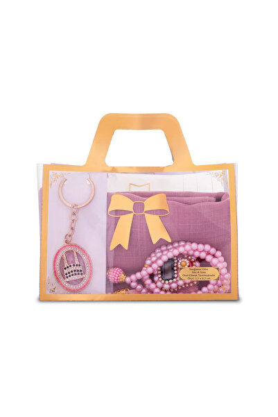 Hayrat Neşriyat Flared Scarf + Prayer Beads + Keychain + Zikirmatik Gift Set ...