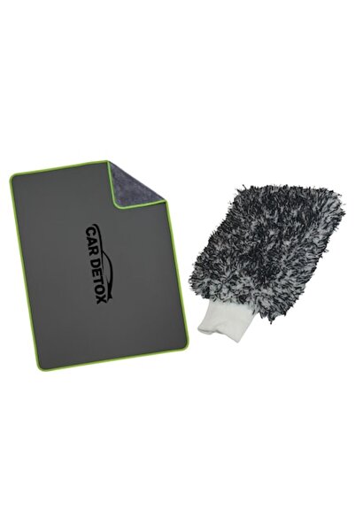 Car Detox Pachet spălare și uscare auto, mănușă din microfibră 18x28cm, proso...