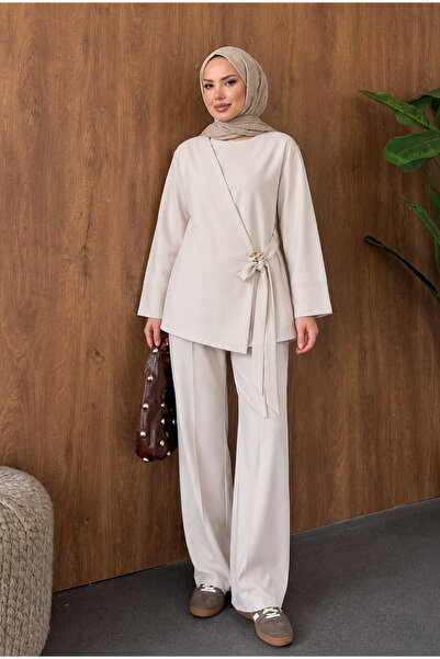 moda paketi Hijab Belt Detailed Double Set – Stylish and Comfortable Combination
