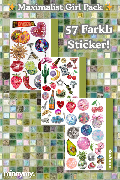 Minnymy Maximalist Girl Collection Sticker, Çıkartma, Ajanda, Günlük, Planlay...