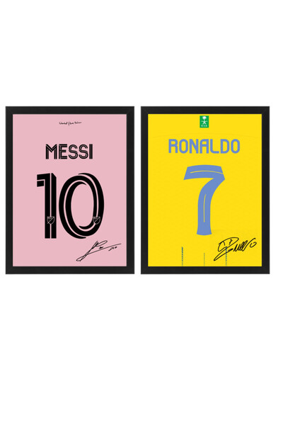 Boomah Accessories Set of 2, Ronaldo & Messi - Al Nassr & Inter Miami Autogra...